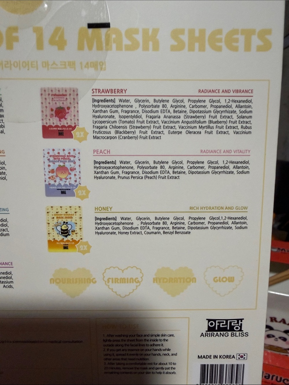 Korean beauty 14 face Mask Sheets - Picture 4 of 6